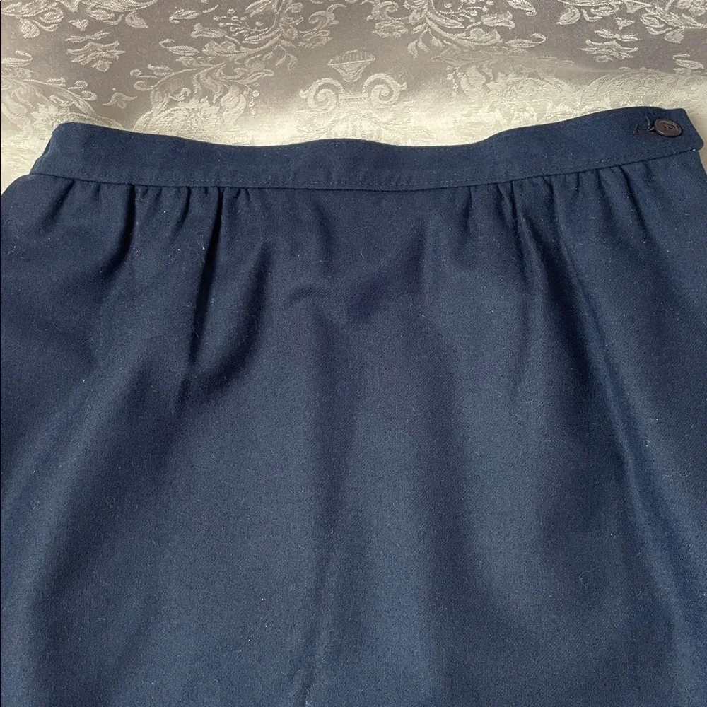 Vintage Pendleton Dark Blue Pencil Skirt.  Petite. - Picture 2 of 4